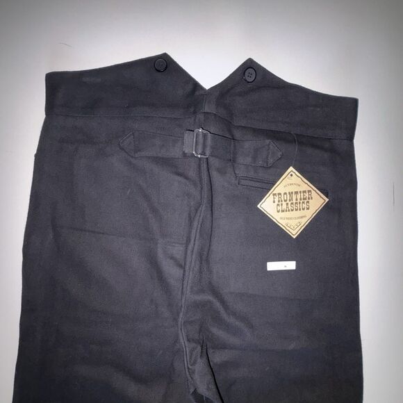 Frontier Classics Mens Black Drifter Trousers Pants Size 36 Reenactment Western - Picture 3 of 10
